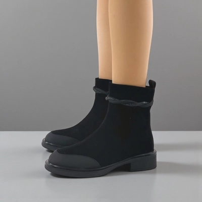 Женские зимние ботинки на каблуке W213-2 натуральная замша черные Женские зимние ботинки на каблуке W213-2 натуральная замша черные