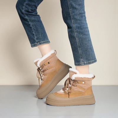 Женские зимние ботинки YM013-3 натуральная кожа и замша коричневые Женские зимние ботинки YM013-3 натуральная кожа и замша коричневые