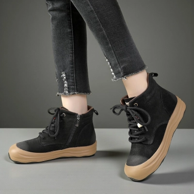 Женские зимние ботинки YM084-1 натуральная кожа черные Женские зимние ботинки YM084-1 натуральная кожа черные