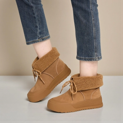 Женские зимние ботинки YM021-2 натуральная замша коричневые Женские зимние ботинки YM021-2 натуральная замша коричневые