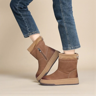 Женские зимние ботинки YM018-2 натуральная кожа кофейные Женские зимние ботинки YM018-2 натуральная кожа кофейные