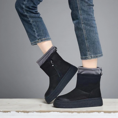 Женские зимние ботинки YM018-1 натуральная кожа черные Женские зимние ботинки YM018-1 натуральная кожа черные