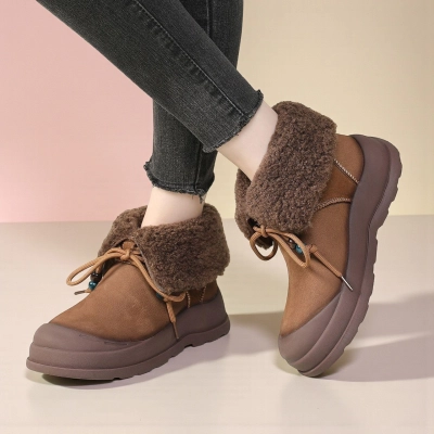 Женские зимние ботинки YM102-2 натуральная кожа кофейные Женские зимние ботинки YM102-2 натуральная кожа кофейные