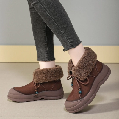 Женские зимние ботинки YM102-1 натуральная кожа коричневые Женские зимние ботинки YM102-1 натуральная кожа коричневые