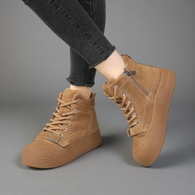 Женские зимние ботинки YM097-3 натуральная замша какао Женские зимние ботинки YM097-3 натуральная замша какао