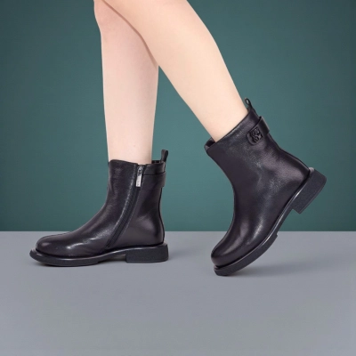 Женские зимние ботинки W275-1 натуральная кожа черные Женские зимние ботинки W275-1 натуральная кожа черные