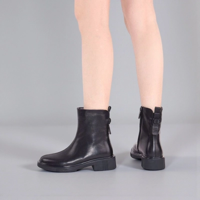 Женские зимние полусапоги W285-1 натуральная кожа черные Женские зимние полусапоги W285-1 натуральная кожа черные