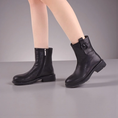 Женские зимние полусапоги W292-1 натуральная кожа черные Женские зимние полусапоги W292-1 натуральная кожа черные