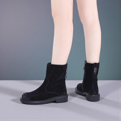 Женские зимние полусапоги W274-1 натуральная замша черные Женские зимние полусапоги W274-1 натуральная замша черные