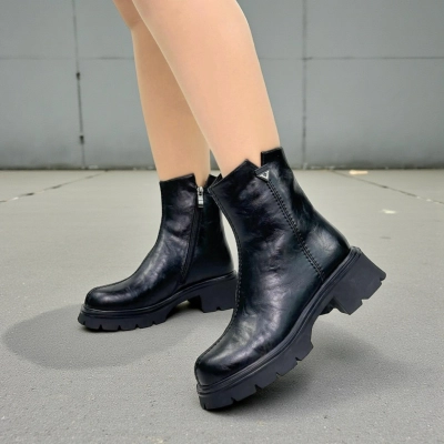 Ботинки женские зимние натуральная кожа черные H1090-1 Ботинки женские зимние натуральная кожа черные H1090-1