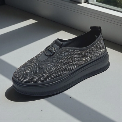 Кеды женские MOMOTARI искусственная замша с камнями L50-12 Кеды женские MOMOTARI искусственная замша с камнями L50-12