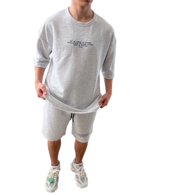 Мужской костюм двойка Турецкая трехнитка белый 8087 Мужской костюм двойка Турецкая трехнитка белый 8087