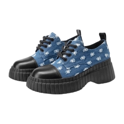 Полуботинки женские SAIVVILA джинса синие M639-11 Полуботинки женские SAIVVILA джинса синие M639-11