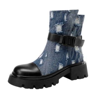 Ботинки женские демисезон SAIVVILA джинса синие A837 Ботинки женские демисезон SAIVVILA джинса синие A837