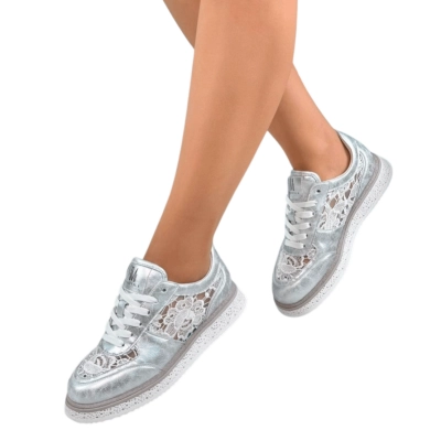 Кроссовки женские на лето SAIVVILA натуральная кожа с сеткой серебристые 7139 Кроссовки женские на лето SAIVVILA натуральная кожа с сеткой серебрисыте 7139