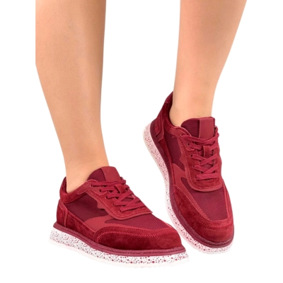 Кроссовки женские на лето SAIVVILA натуральная замша с сеткой бордовые 7147 Кроссовки женские на лето SAIVVILA натуральная замша с сеткой бордовые 7147