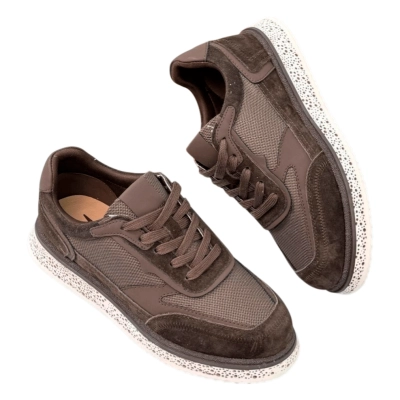 Кроссовки женские на лето SAIVVILA натуральная замша с сеткой шоколадные 7148 Кроссовки женские на лето SAIVVILA натуральная замша с сеткой шоколадные 7148