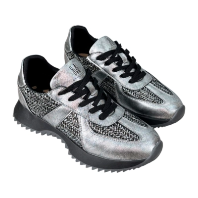 Кроссовки женские SAIVVILA натуральная кожа серебристые 7154 Кроссовки женские SAIVVILA натуральная кожа серебристые 7154