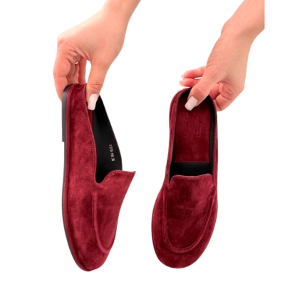 Туфли женские SAIVVILA без задника натуральная замша бордовые X1210-19A Туфли женские SAIVVILA без задника натуральная замша бордовые X1210-19A