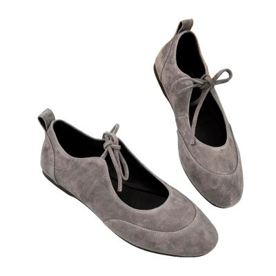 Туфли женские SAIVVILA без задника натуральная замша серые X1211-6A Туфли женские SAIVVILA без задника натуральная замша серые X1211-6A