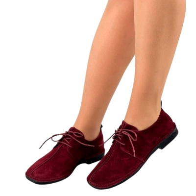 Туфли женские SAIVVILA натуральная замша бордовые 7170 Туфли женские SAIVVILA натуральная замша бордовые 7170