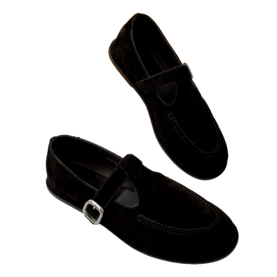 Туфли женские SAIVVILA натуральная замша черные X1212-1A Туфли женские SAIVVILA натуральная замша черные X1212-1A