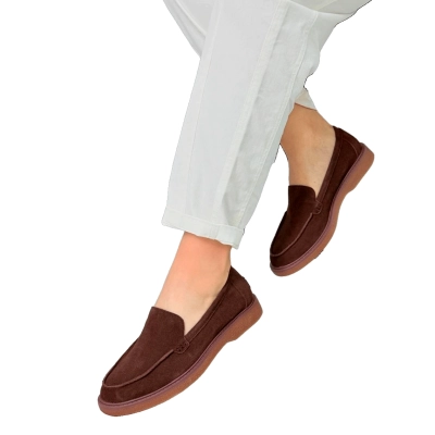 Лоферы женские SAIVVILA натуральная замша шоколадные 7179 Лоферы женские SAIVVILA натуральная замша шоколадные 7179