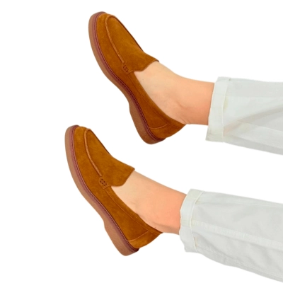 Лоферы женские SAIVVILA натуральная замша коричневые 7182 Лоферы женские SAIVVILA натуральная замша коричневые 7182