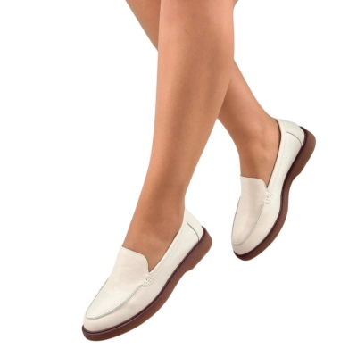 Лоферы женские SAIVVILA натуральная кожа белые 7185 Лоферы женские SAIVVILA натуральная кожа белые 7185