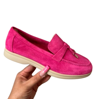 Лоферы женские SAIVVILA натуральная замша розовые 7202 Лоферы женские SAIVVILA натуральная замша розовые 7202