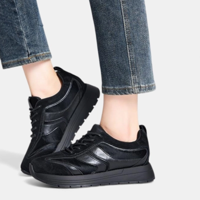 Кроссовки женские натуральная кожа черный YD035-1 Кроссовки женские натуральная кожа черный YD035-1