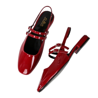 Туфли женские на лето GUOQISONG G&S искусственная лак кожа марсала HD80-3 Туфли женские на лето GUOQISONG G&S искусственная лак кожа марсала HD80-3