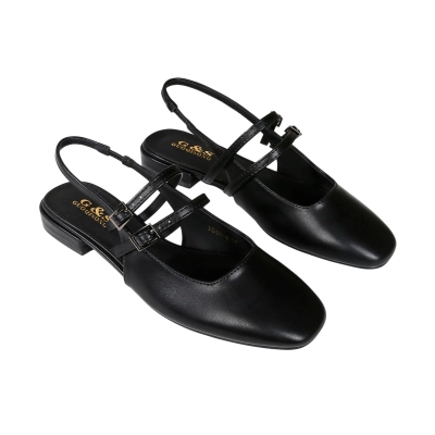 Туфли женские на лето GUOQISONG G&S искусственная кожа черные HD80-6 Туфли женские на лето GUOQISONG G&S искусственная кожа черные HD80-6