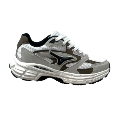 Кроссовки женские KMB спорт искусственная кожа серые с белым В666-2 Кроссовки женские KMB спорт искусственная кожа серые с белым В666-2