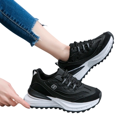 Кроссовки женские LUTA спорт искусственная кожа черные Н207-1 Кроссовки женские LUTA спорт искусственная кожа черные Н207-1