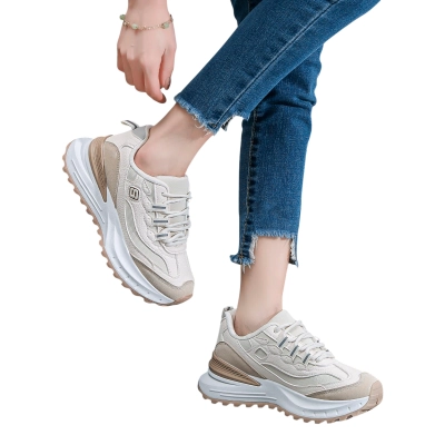 Кроссовки женские LUTA спорт искусственная кожа бежевые Н207-3 Кроссовки женские LUTA спорт искусственная кожа бежевые Н207-3