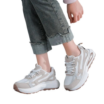 Кроссовки женские LUTA спорт искусственная замша бежевые Н208-2 Кроссовки женские LUTA спорт искусственная замша бежевые Н208-2