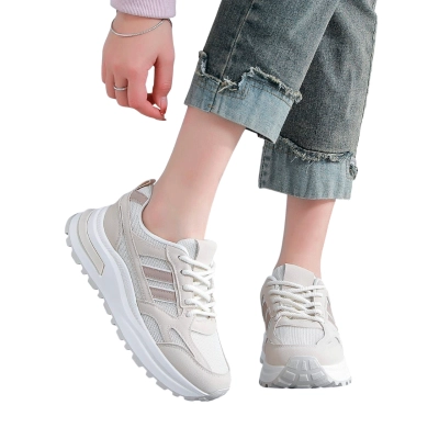 Кроссовки женские LUTA спорт искусственная кожа бежевые Н205-3 Кроссовки женские LUTA спорт искусственная кожа бежевые Н205-3