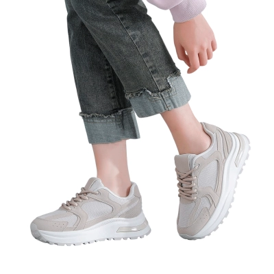 Кроссовки женские LUTA спорт искусственная замша бежевые Н204-4 Кроссовки женские LUTA спорт искусственная замша бежевые Н204-4