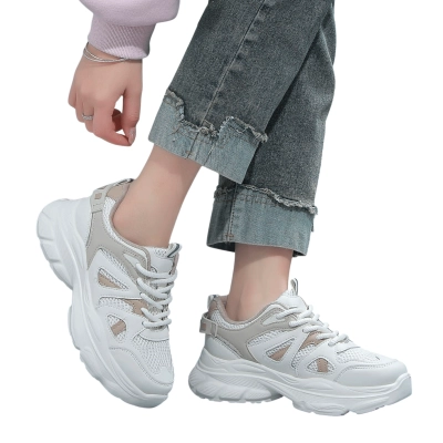 Кроссовки женские LUTA спорт искусственная кожа белые Н235-1 Кроссовки женские LUTA спорт искусственная кожа белые Н235-1