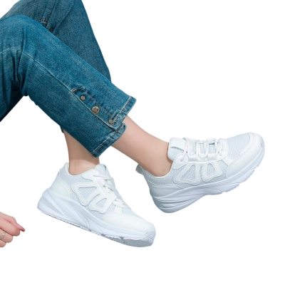 Кроссовки женские LUTA спорт искусственная кожа белые Н214-1 Кроссовки женские LUTA спорт искусственная кожа белые Н214-1