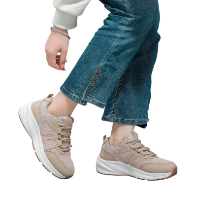 Кроссовки женские LUTA спорт искусственная кожа какао Н214-3 Кроссовки женские LUTA спорт искусственная кожа какао Н214-3