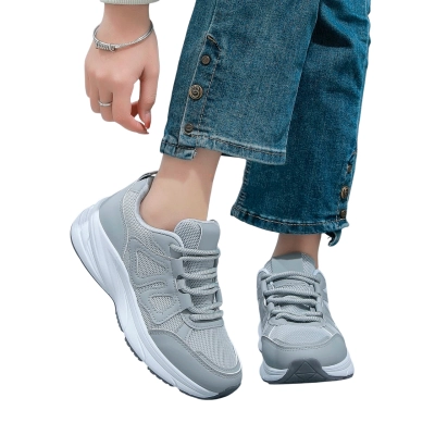 Кроссовки женские LUTA спорт искусственная кожа серые Н214-4 Кроссовки женские LUTA спорт искусственная кожа серые Н214-4