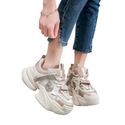 Кроссовки женские LUTA спорт искусственная кожа бежевые Н189-4 Кроссовки женские LUTA спорт искусственная кожа бежевые Н189-4