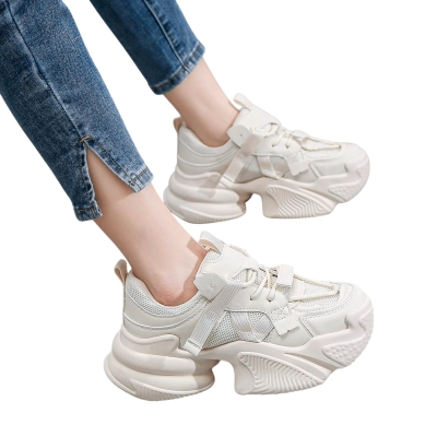 Кроссовки женские LUTA спорт искусственная кожа бежевые Н189-3 Кроссовки женские LUTA спорт искусственная кожа бежевые Н189-3