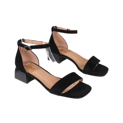 Босоножки женские на лето GUOQISONG G&S искусственная замша черные YLD-5 Босоножки женские на лето GUOQISONG G&S искусственная замша черные YLD-5