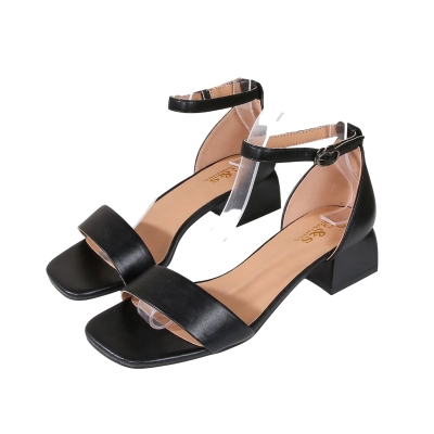 Босоножки женские на лето GUOQISONG G&S искусственная кожа черные YLD-1 Босоножки женские на лето GUOQISONG G&S искусственная кожа черные YLD-1