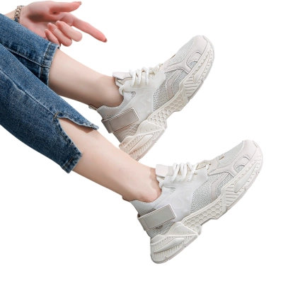 Кроссовки женские LUTA спорт искусственная кожа бежевые Н190-3 Кроссовки женские LUTA спорт искусственная кожа бежевые Н190-3