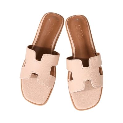 Шлепанцы женские на лето GUOQISONG G&S искусственная кожа пудровые 5452 Шлепанцы женские на лето GUOQISONG G&S искусственная кожа пудровые 5452