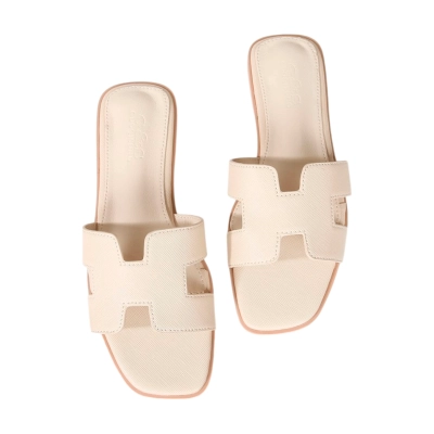 Шлепанцы женские на лето GUOQISONG G&S искусственная кожа бежевые 5458 Шлепанцы женские на лето GUOQISONG G&S искусственная кожа бежевые 5458